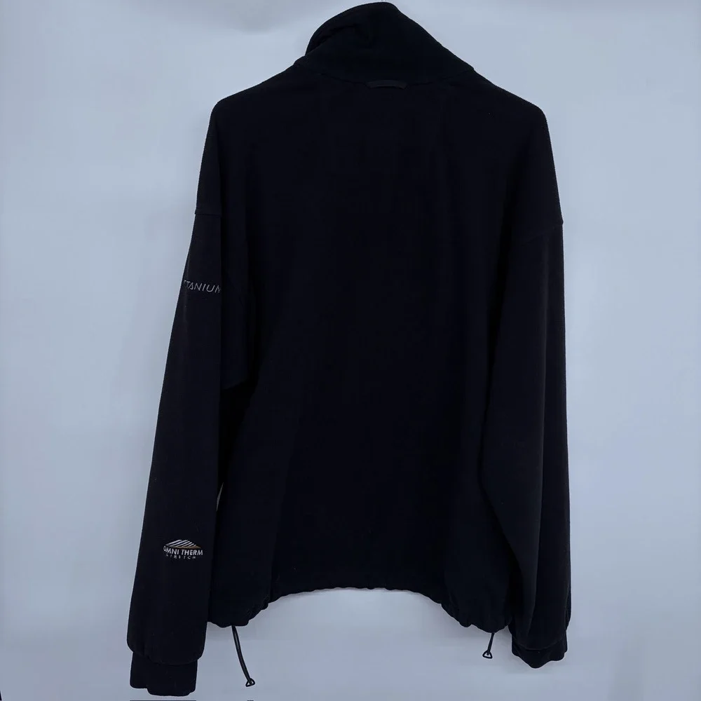 Black Columbia Full Zip Titanium Fleece‎ Jacket XL Mens Omni-Therm Outdoor Gorp